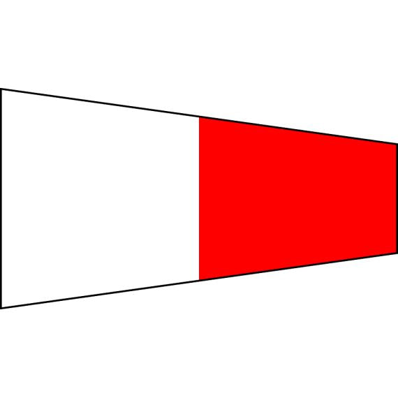 Bandiera Triangolare Segnalazione Nautica Interrogativa 340x100x30cm