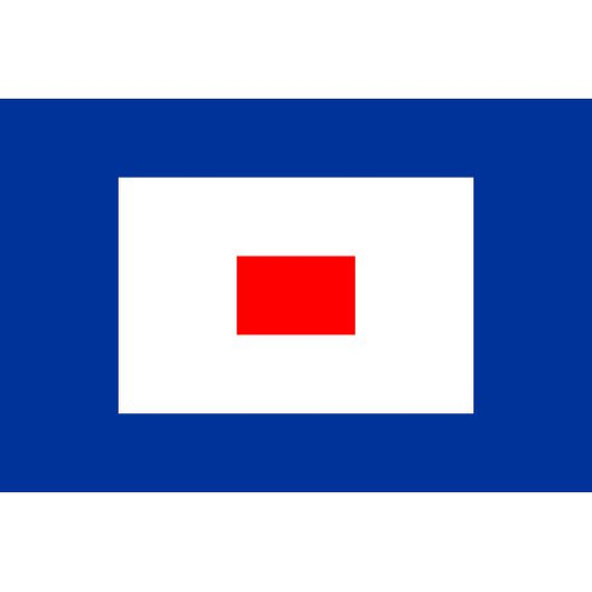 Bandiera nautica di segnalazione "W" Whiskey 150x180cm