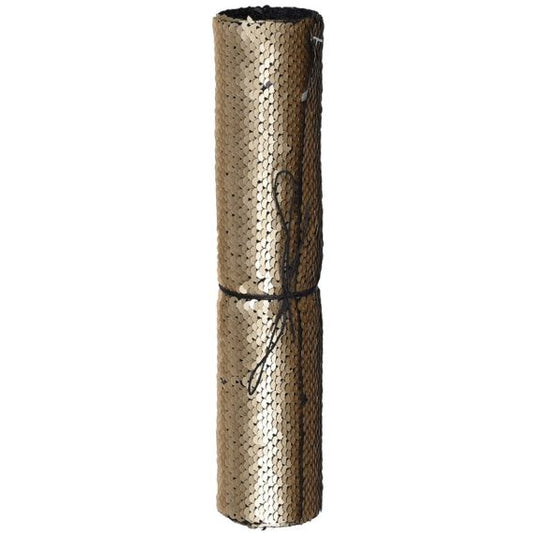 Tessuto decorativo con paillettes color oro