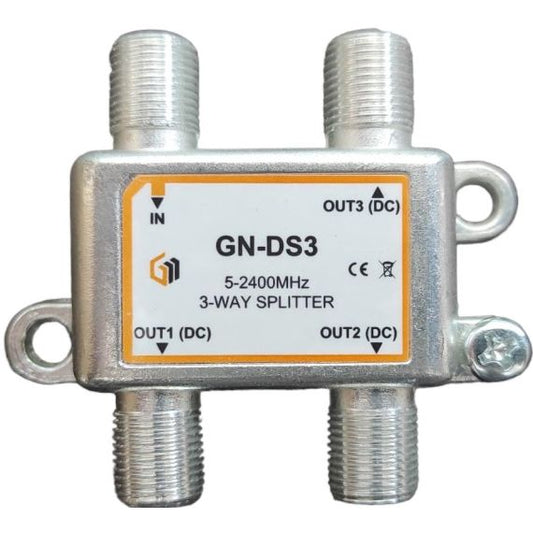 Splitter 3 vie 5-2400MHz con connettori F in linea GT-SAT