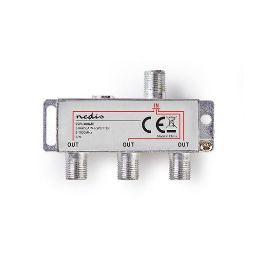 Splitter F CATV | Attenuazione Max. 6,8 dB | 5-1000 MHz | 3 Uscite