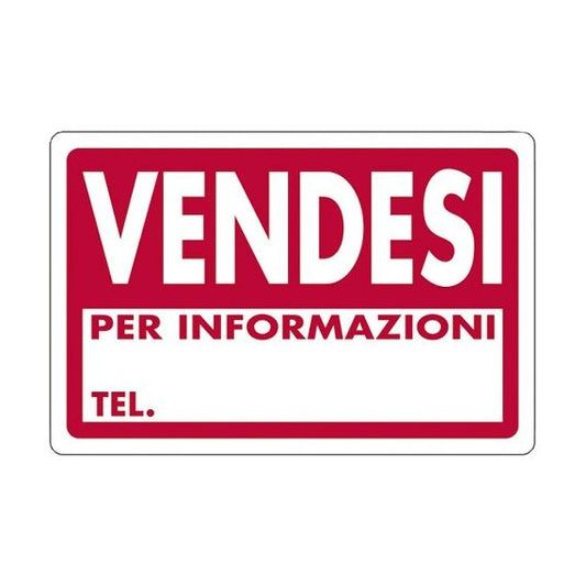 Cartello segnaletico "Vendesi" 30x20cm