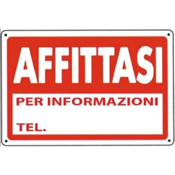 Cartello segnaletico "Affittasi" 30x20cm