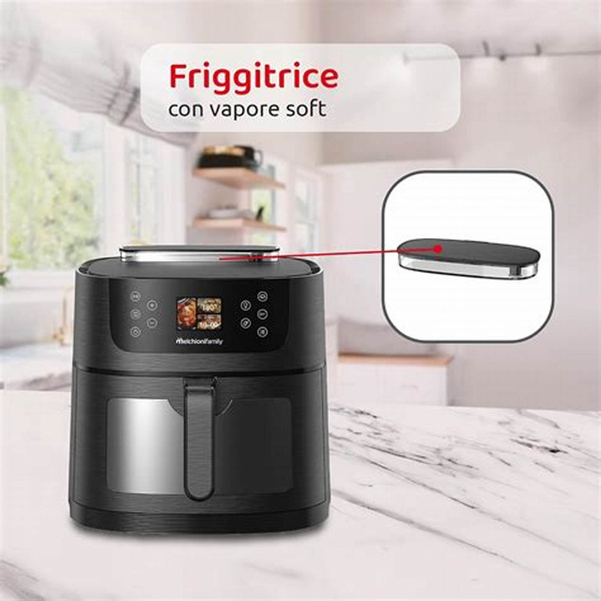 MELCHIONI FAMILY Dora AI Friggitrice ad aria 8 L 1800 W
